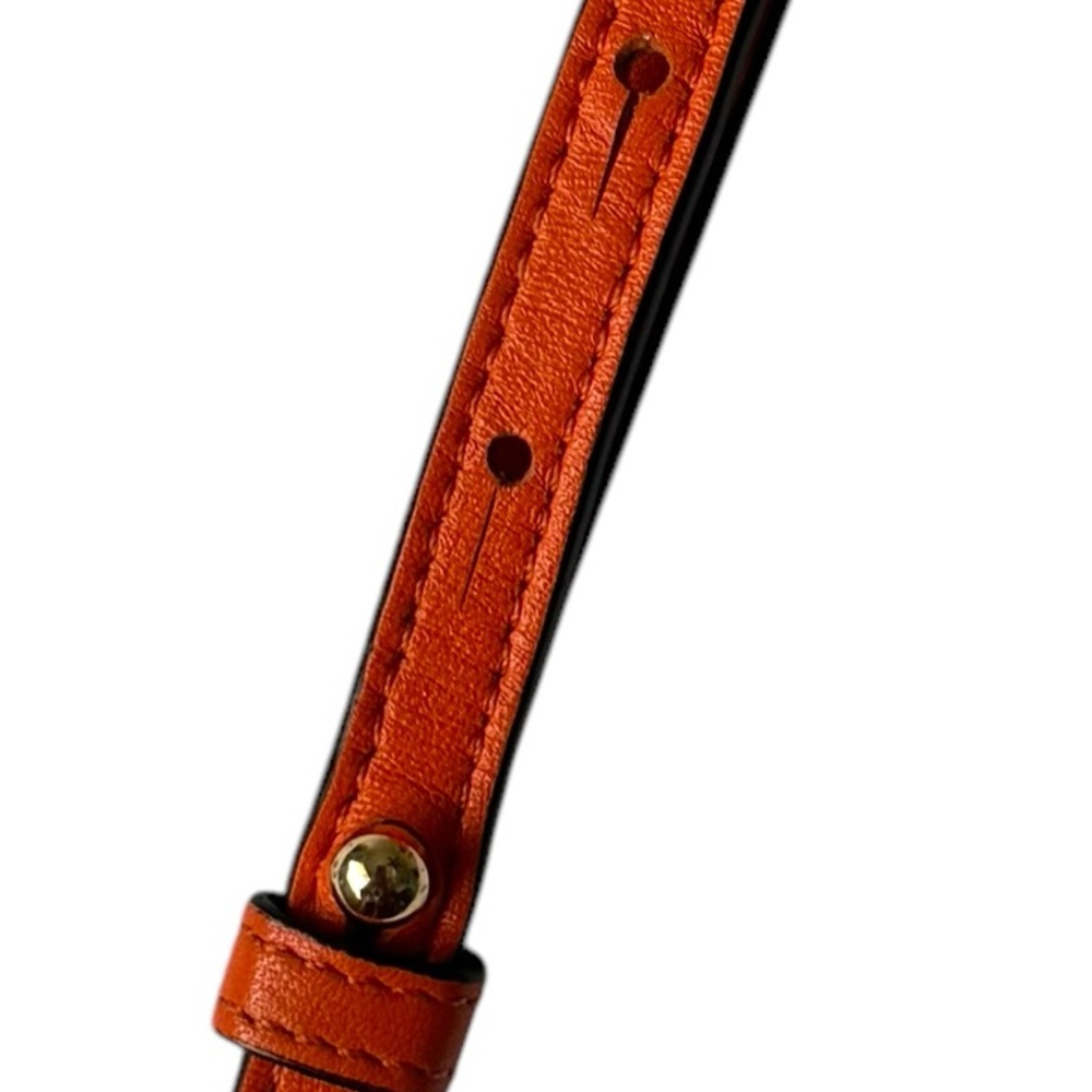 Mini Elephant Calfskin / Leather Crossbody Shoulder Bag in VIVID ORANGE - Picture 6 of 14